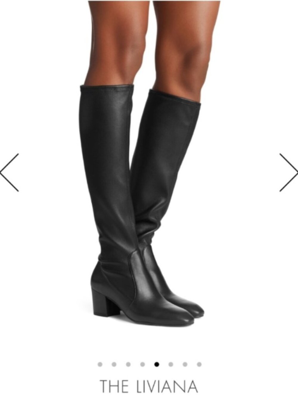 Stuart Weitzman Liviana To-the-Knee Stretch Leather Boots